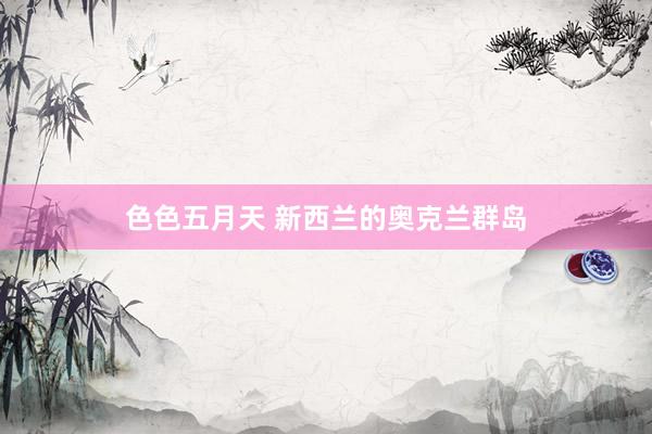 色色五月天 新西兰的奥克兰群岛