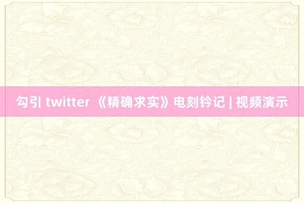 勾引 twitter 《精确求实》电刻钤记 | 视频演示