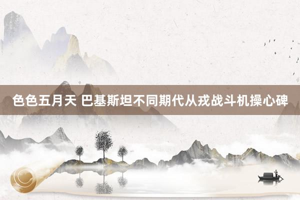 色色五月天 巴基斯坦不同期代从戎战斗机操心碑