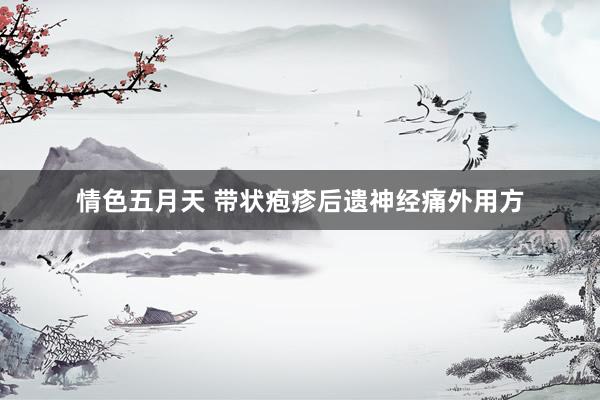 情色五月天 带状疱疹后遗神经痛外用方